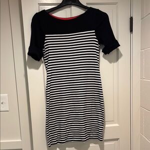 Lauren Ralph Lauren Black and White Puff Sleeve Mini Dress